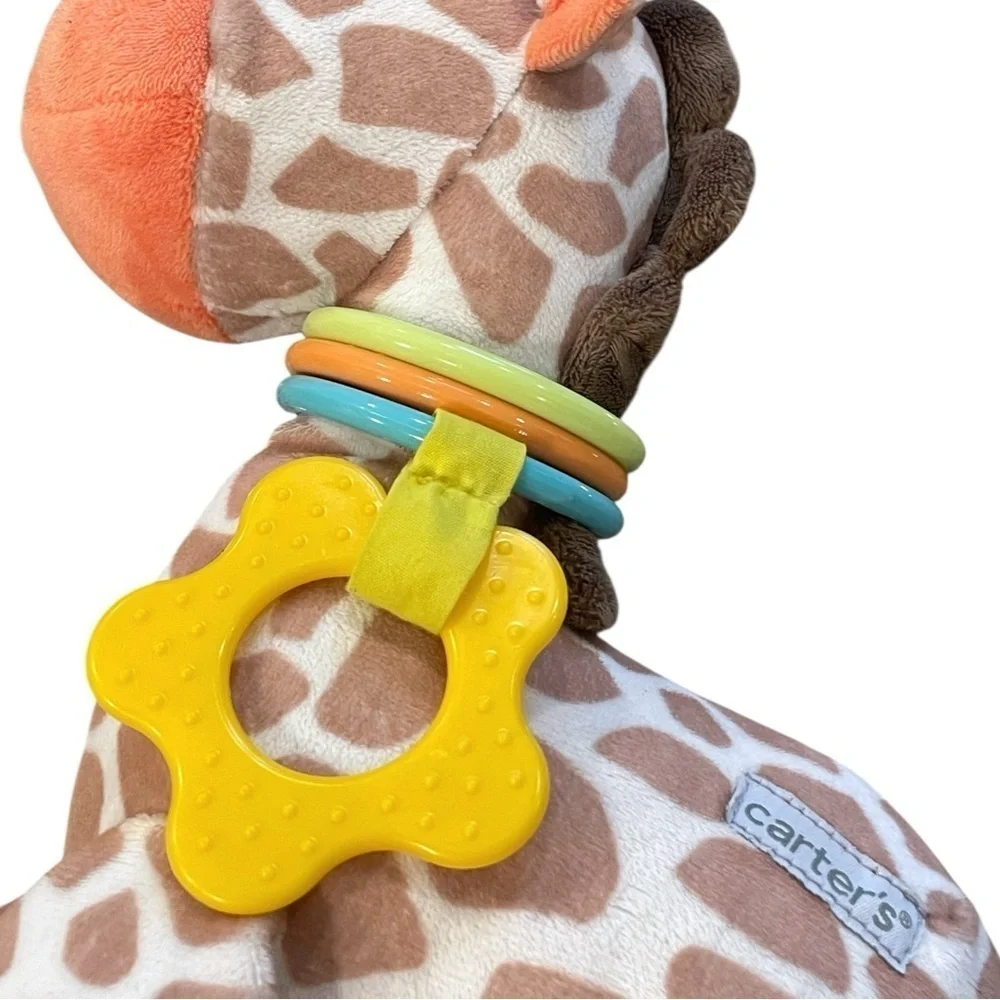 Carter's Developmental Giraffe Plush Stuffed Animal Mirror Crinkle Teether